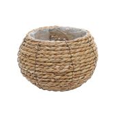 Small Round Grass Basket with Internal Metal Frame 18cm