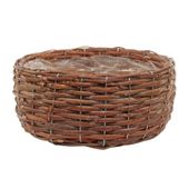 30cm Round Brown Willow Planter (16)