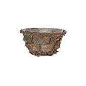 20cm Round Willow and Bark Basket