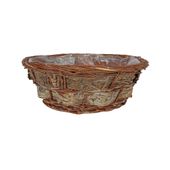 30cm Round Willow and Bark Basket