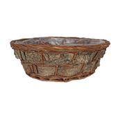 35cm Round Willow and Bark Basket