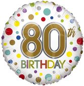 Eco Balloon - Birthday Age 80 (18 Inch)