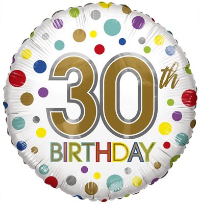 Eco Balloon - Birthday Age 30 (18 Inch)