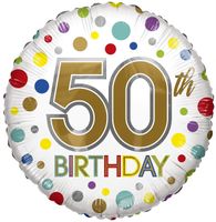 Eco Balloon - Birthday Age 50 (18 Inch)