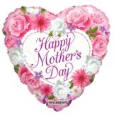 Happy Mothers Day Balloon - Flowers- 18 Inch