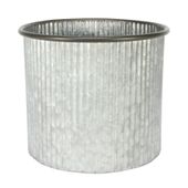Ribbed Zinc Planter (23x19cm)