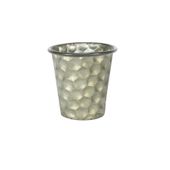 Conical Zinc Container W/Homeycomb Pattern (12x12cm)