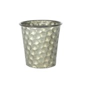 Conical Zinc Container W/Homeycomb Pattern (15x15cm)