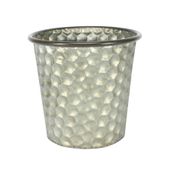 Conical Zinc Container W/Homeycomb Pattern (19x18cm)