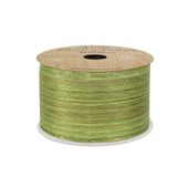 Moss green with shimmer thread Ribbon 63mm x 10yds