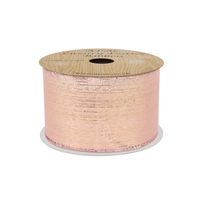 Rose Gold with Gold shimmer thread Ribbon 63mm x 10yds