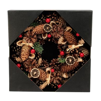 30cm Cone / Red Berry / Fruit wreath