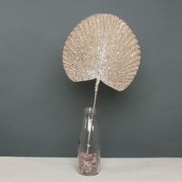 Glitter palm fan Champagne