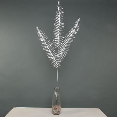 Metallic Fern spray x 3 stem Silver