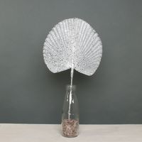 Glitter palm fan Silver 
