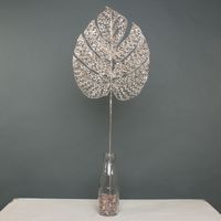 Glitter filigree Monstera Leaf Champagne 