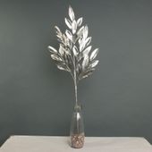 Metallic Laurel Leaf spray Champagne