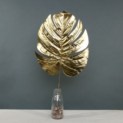 Metallic Monstera leaf Lrg Gold
