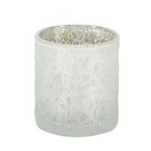 White Frosted Cylinder Votive Candle Holder