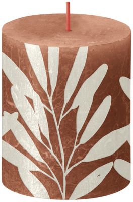 Bolsius Rustic Silhouette Candle 80 x 68 - Rusty Pink Sage