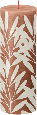 Bolsius Rustic Silhouette Candle 190 x 68 - Rusty Pink Sage