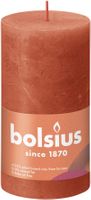 Bolsius Rustic Shine Pillar Candle 130 x 68 - Earthy Orange