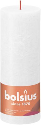 Bolsius Rustic Shine Pillar Candle 190 x 68- Cloudy White