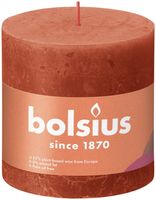 Bolsius Rustic Shine Pillar Candle 100 x 100 - Earthy Orange