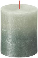 Bolsius Rustic Metallic Candle 80 x 68 - Faded Foggy Green Oxid Blue