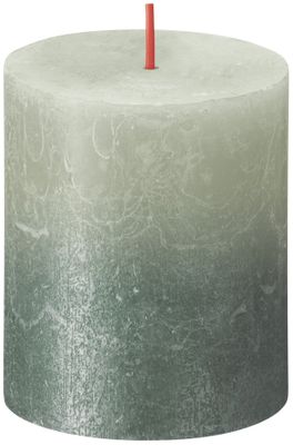 Bolsius Rustic Metallic Candle 80 x 68 - Faded Foggy Green Oxid Blue