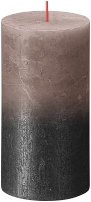 Bolsius Rustic Metallic Candle 80 x 68 - Faded Caramel Anthracite