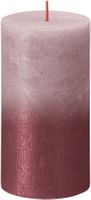 Bolsius Rustic Metallic Candle 130 x 68 - Faded Rose Red