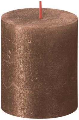 Bolsius Rustic Shimmer Metallic Candle 80 x 68 - Copper