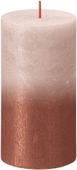Bolsius Rustic Metallic Candle 130 x 68 - Faded Misty Pink Amber