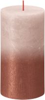 Bolsius Rustic Metallic Candle 130 x 68 - Faded Misty Pink Amber