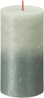 Bolsius Rustic Metallic Candle 130 x 68 - Faded Foggy Green Oxid Blue