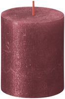 Bolsius Rustic Shimmer Metallic Candle 80 x 68 - Red