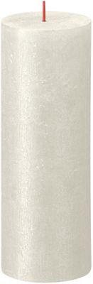 Bolsius Rustic Shimmer Metallic Candle 190 x 68  - Ivory