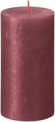Bolsius Rustic Shimmer Metallic Candle 130 x 68 - Red