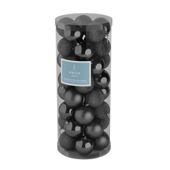 Black 8cm Plastic Ball in tube (matt,shiny,glitter) x 40