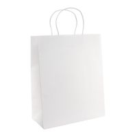 Kraft Paper Bag White (H32cm W26cm D12cm) - Pack of 10
