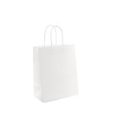 Kraft Paper Bag  White (H26cm W20cm D11cm) - Pack of 10
