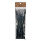 30cm Black Cable Ties Pk100