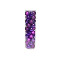 Purple 8cm Plastic Ball in tube (matt,shiny,glitter) x 40