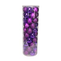 Purple 10cm Plastic Ball in tube (matt,shiny,glitter) x 50