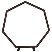 223cm Heptagon KD Wooden  Arch Brown