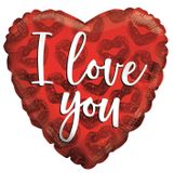 ECO Balloon-I Love You Red Kisses (18 Inch)