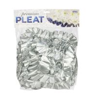 Silver - 50mm Premium Pleat Ribbon 10m 