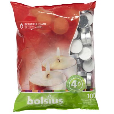Bolsius Tealight - Bag 100 - 4 Hour