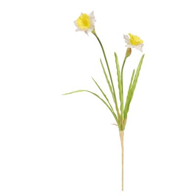 Monet Narcissus Yellow/White-2 Flowers 58cm (24/288)